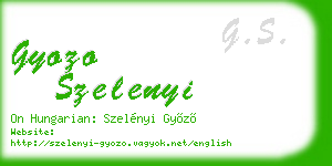 gyozo szelenyi business card