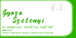 gyozo szelenyi business card